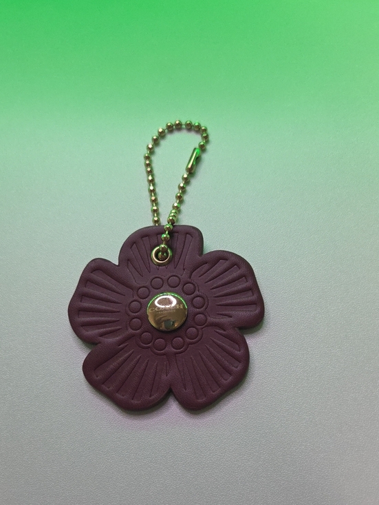 Coach Accessories - Coach Flower Charm Keychain - Plum